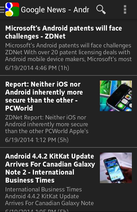 RSS Feeds Pro Screen 2