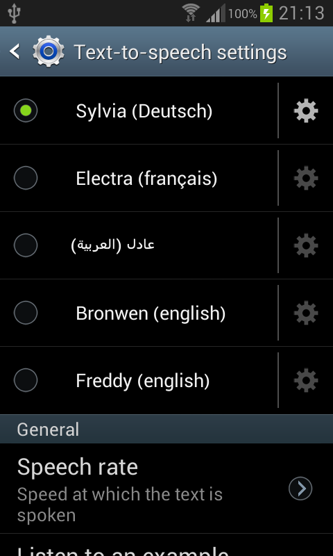 Sylvia TTS voice (German) Screen 3
