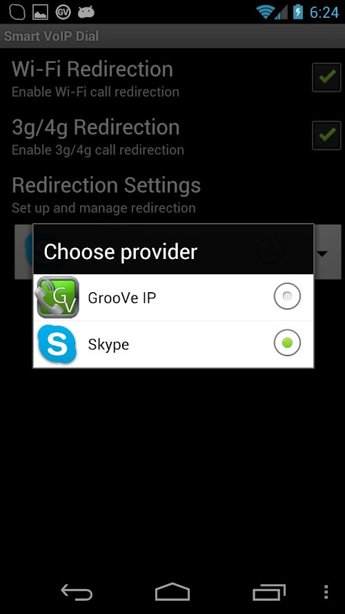 Android application Smart VoIP Dial Pro screenshort