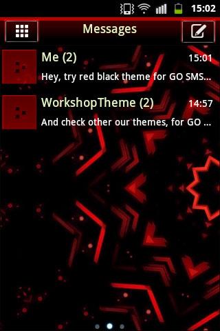 Red Black GO SMS Theme Buy