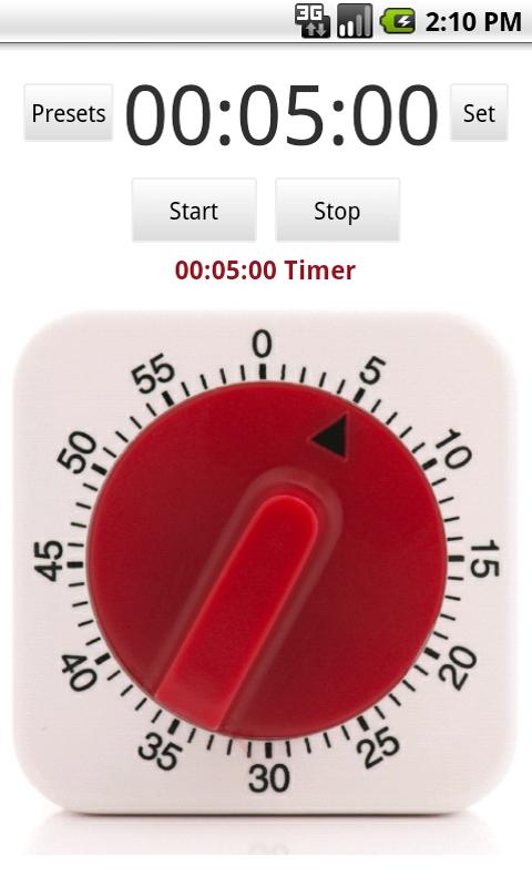 Android application Gourmet Timer screenshort