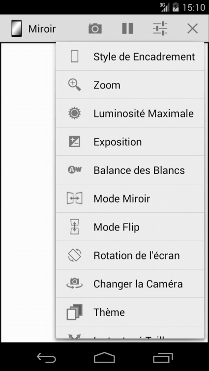 Android application Mirror screenshort
