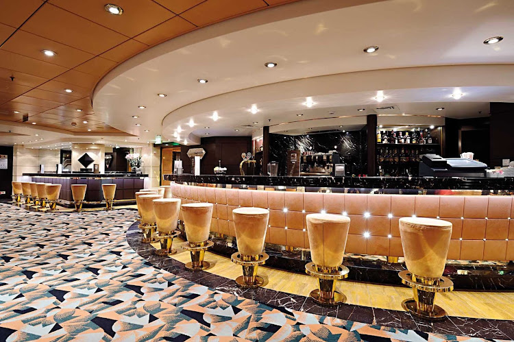 MSC Musica's elegant Diamond Bar is the perfect place to meet for cocktails and conversation.