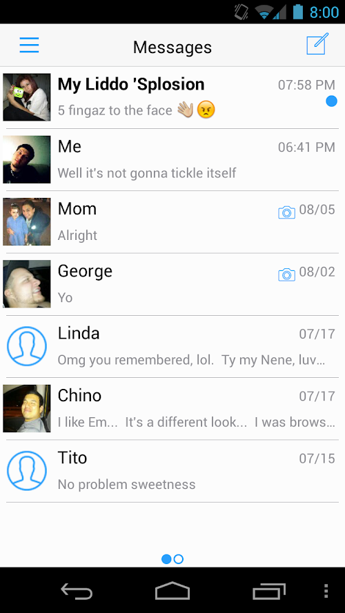 Android application Go SMS Theme Minimal OS 7 screenshort