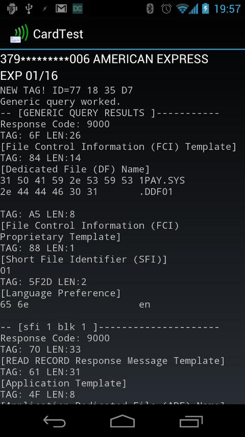 CardTest Screen 2