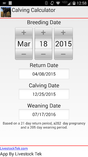 Calving Calculator Ad Free