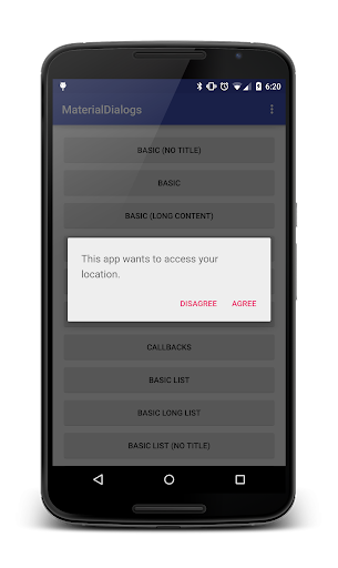 Material Dialogs Library Demo