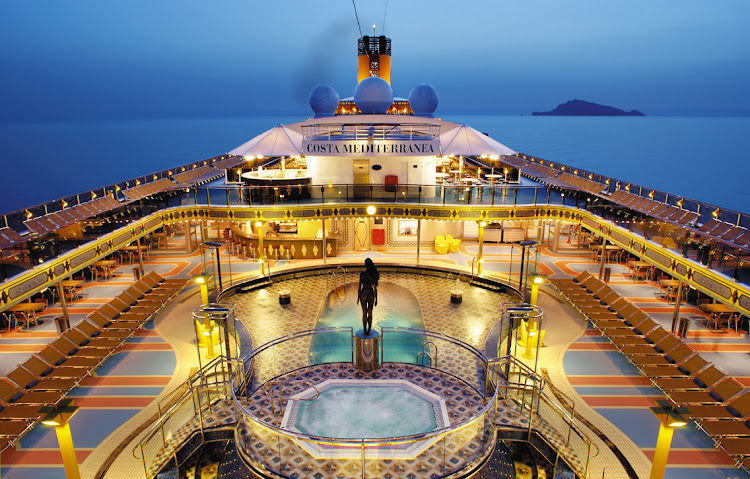 A moment of serenity on Costa Mediterranea.