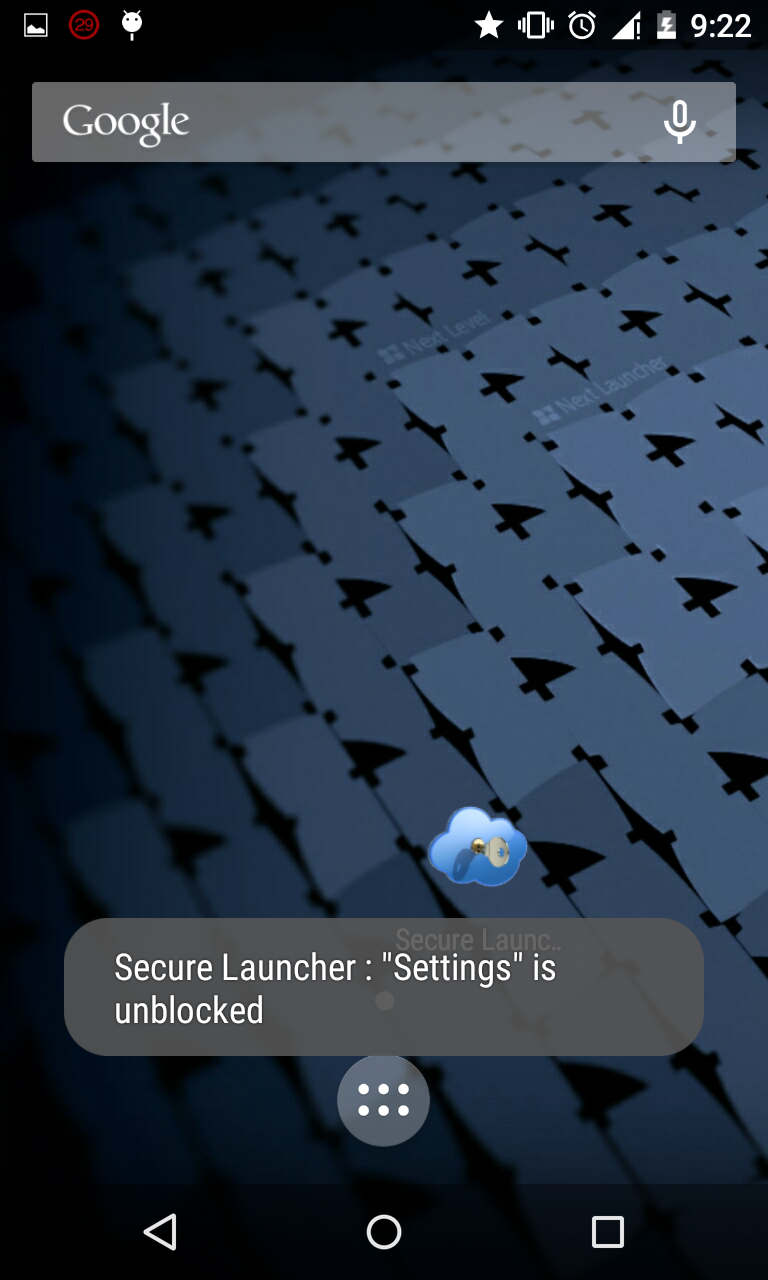 Secure Launcher Screen 2