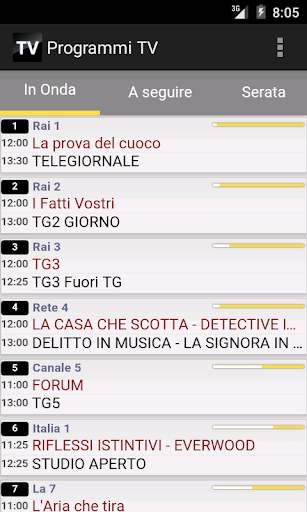 Programmi TV - 意大利电视节目时间表