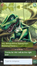 Dinosauří Theme GO SMS Pro poster 2