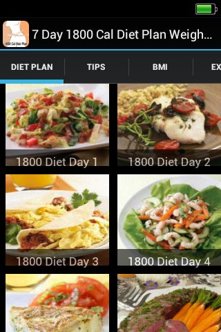 1800 Cal Diet Plan Weight Loss