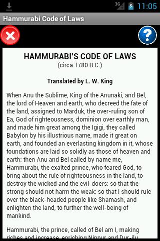 Hammurabi's Code Reader