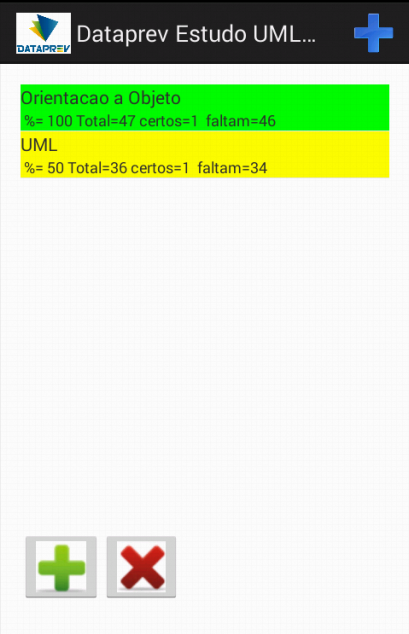 Android application Estudo OO UML screenshort
