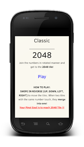 Classic 2048 Number Game