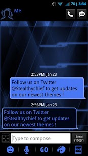 How to install GO SMS Blue Tron Theme patch 1.3 apk for laptop