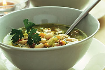 Winter cannellini bean soup