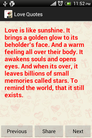 Love Quotes Valentines day - screenshot