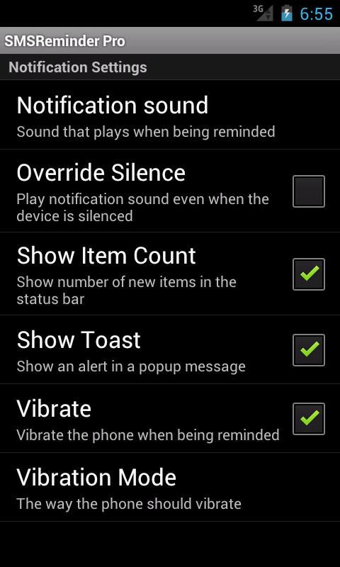 SMS Reminder Pro Screen 3