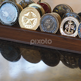 Display of Service Coins by Cheri Bryan -  