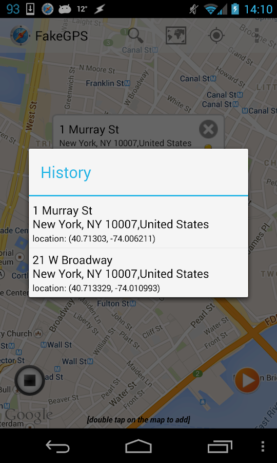    Fake GPS Location Spoofer- screenshot  