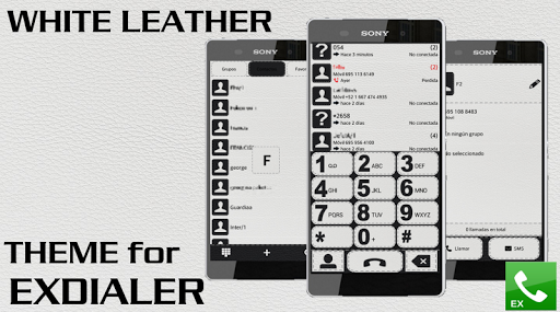 ExDialer Theme WHITE LEATHER