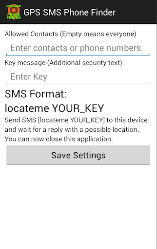 GPS SMS Phone Finder