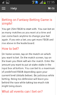 Fantasy Betting Game Screenshots 0