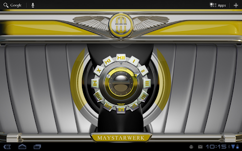 Clock Widget Yellow Gear Screenshots 1
