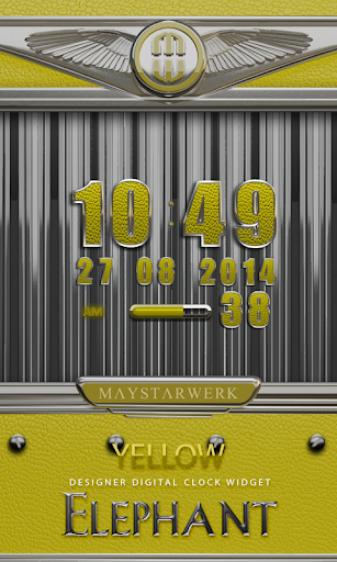 Clock Widget Yellow Elephant