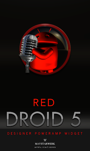 Poweramp Widget Red Droid 5