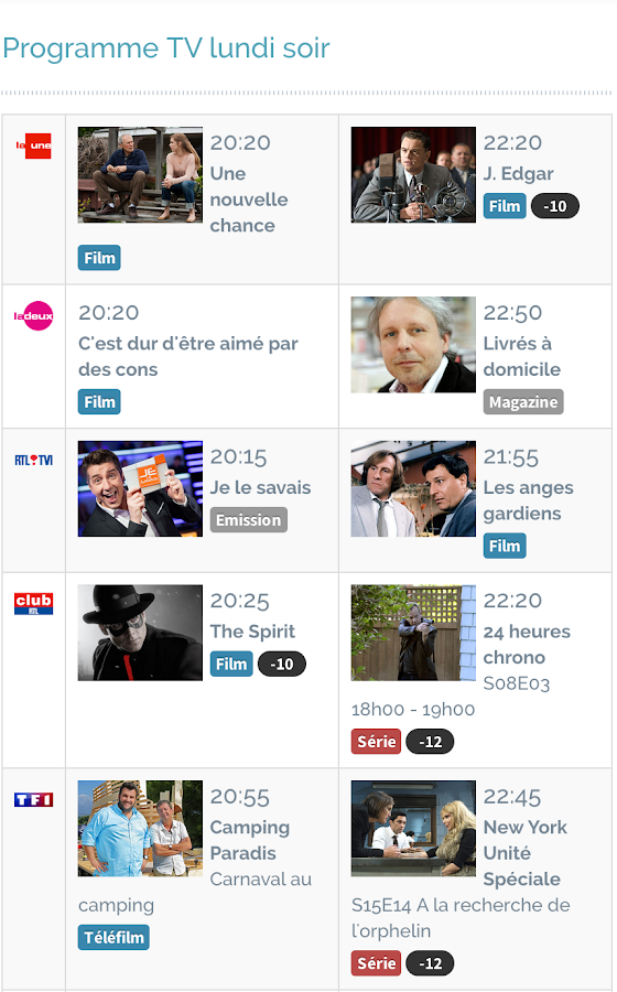 Programme TV Belgique Android Apps on Google Play