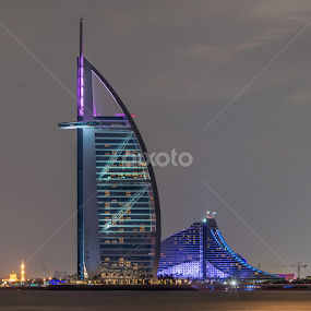 Dubai Night by Walid Ahmad - Buildings & Architecture Office Buildings & Hotels
