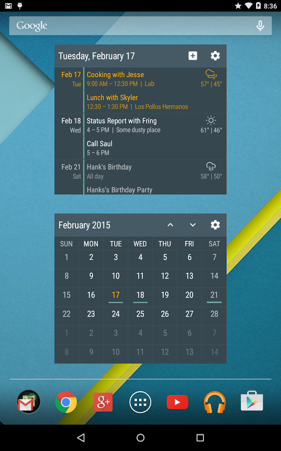    Event Flow Calendar Widget- screenshot  