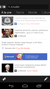 Capture d'ecran de l'application Android MSN