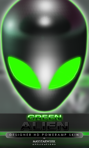 poweramp skin alien green