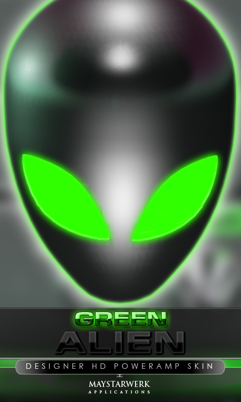 poweramp skin alien green Screen 1