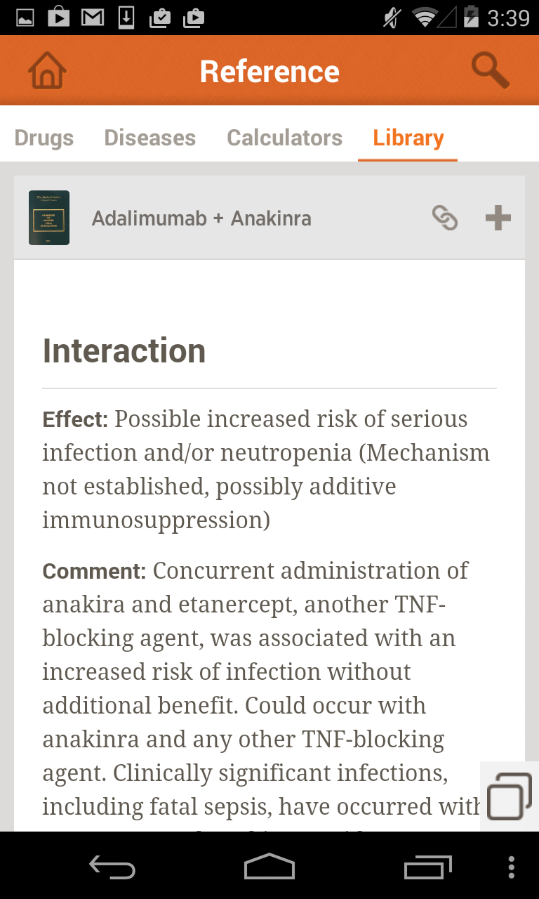 Adverse Drug Interactions Tool Screen 3