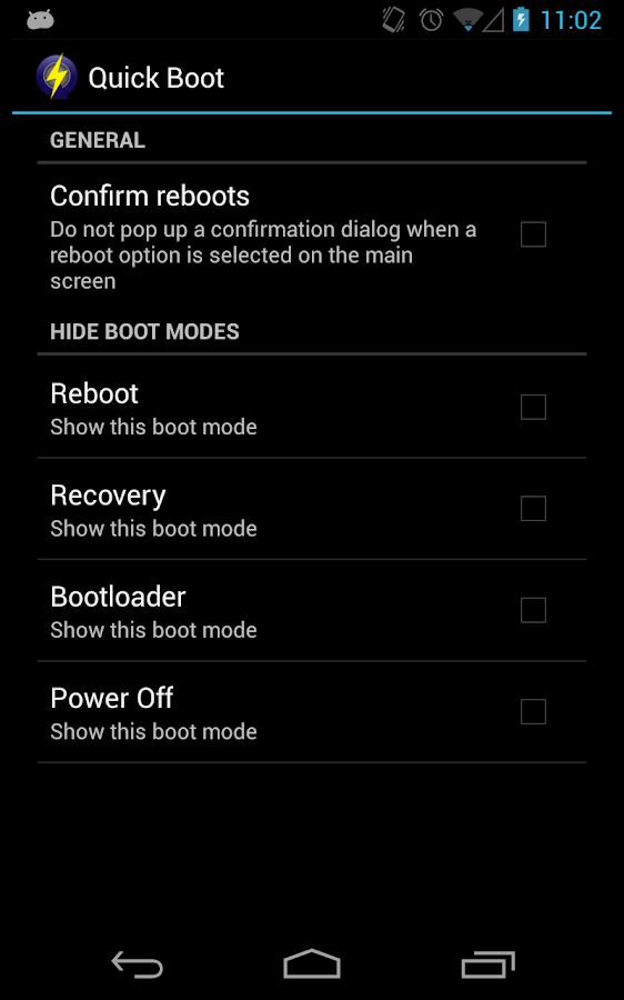   Quick Boot ( reboot): captura de tela 