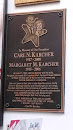 Carl N Karcher Dedication Plaque