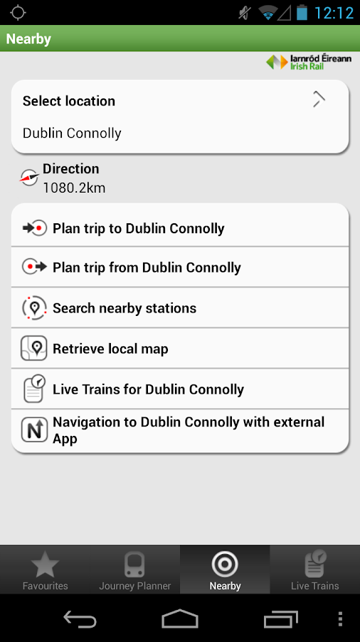 irish rail journey planner app