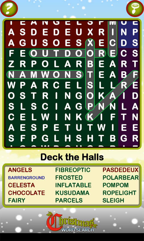 Epic Christmas Word Search Screen 3