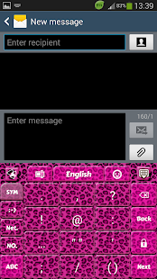 GO Keyboard Pink Zebra Screenshots 8