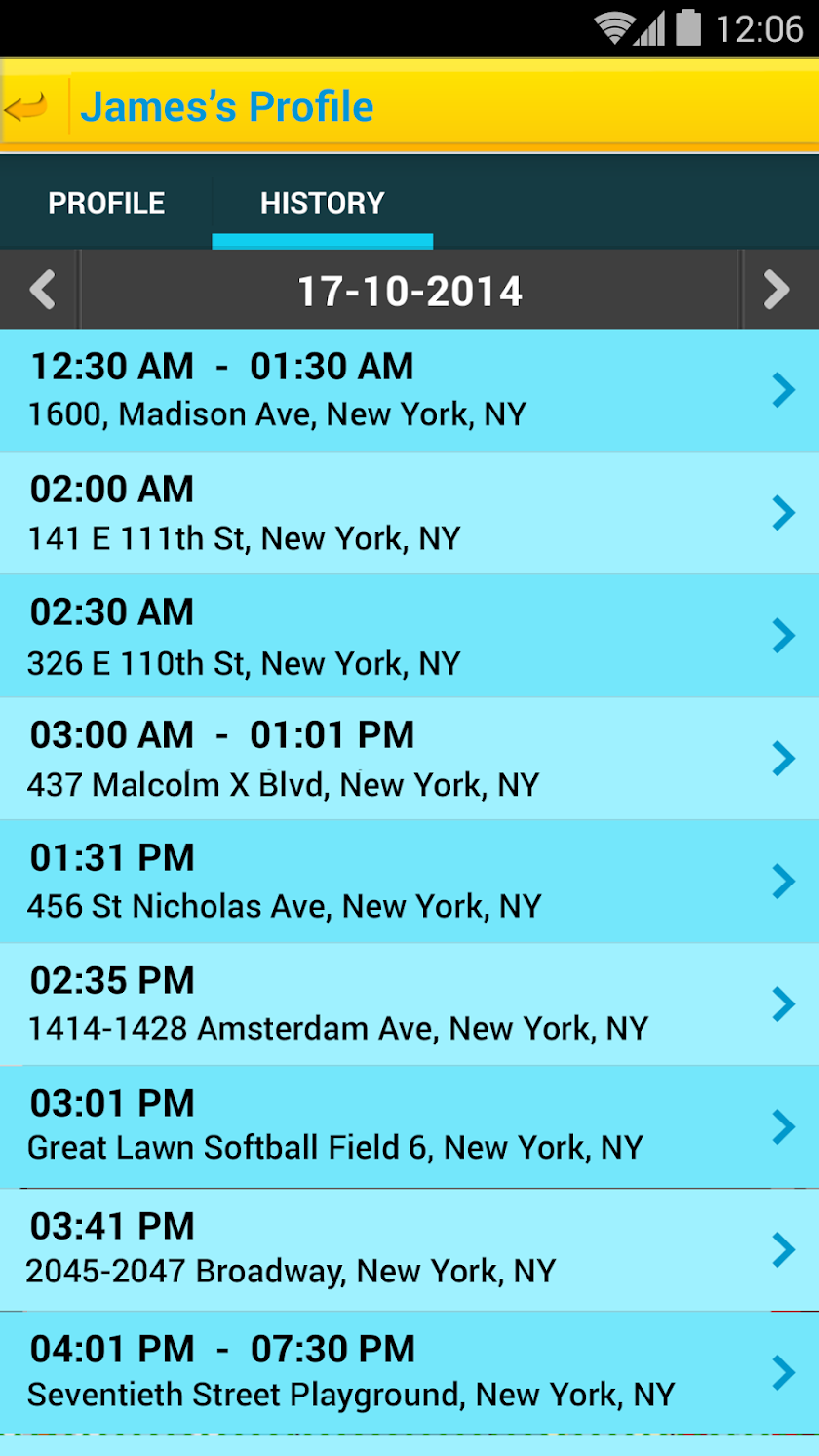 KinEye–Find my Friends,Family. Screen 2