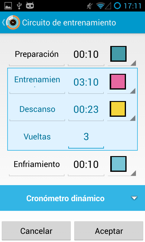 Nuevo Cronómetro a Intervalos Screen 2