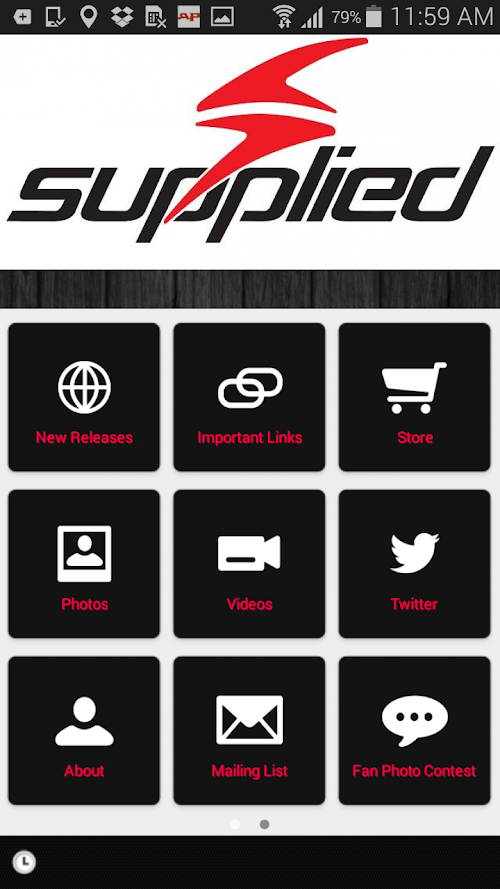 Android application SUPPLIED screenshort
