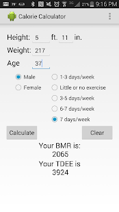 Free Calorie Calculator 2.0 APK for PC