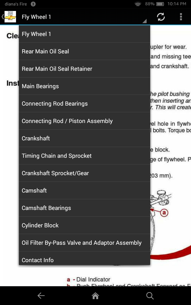 Chevy 350 Reference Guide Screen 2