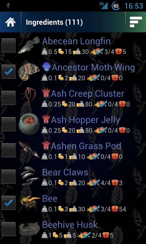 Skyrim Alchemy PRO Screen 3