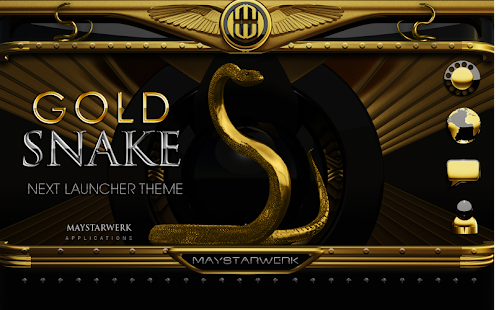 gold snake Next Launcher Theme